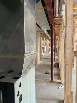 Custom Home Project – 5200 sq. ft Bungalow. Trane S9V2 High Efficiency Furnaces Install