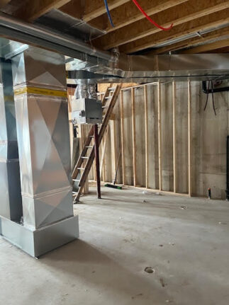 Custom Home Project – 5200 sq. ft Bungalow. Trane S9V2 High Efficiency Furnaces Install
