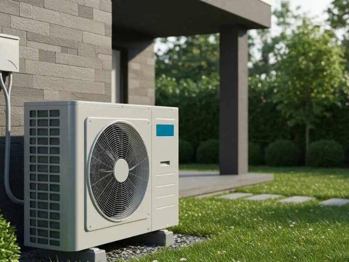 Ac unit outside of a house