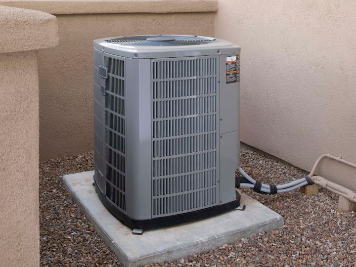 Air conditioner unit outside a home