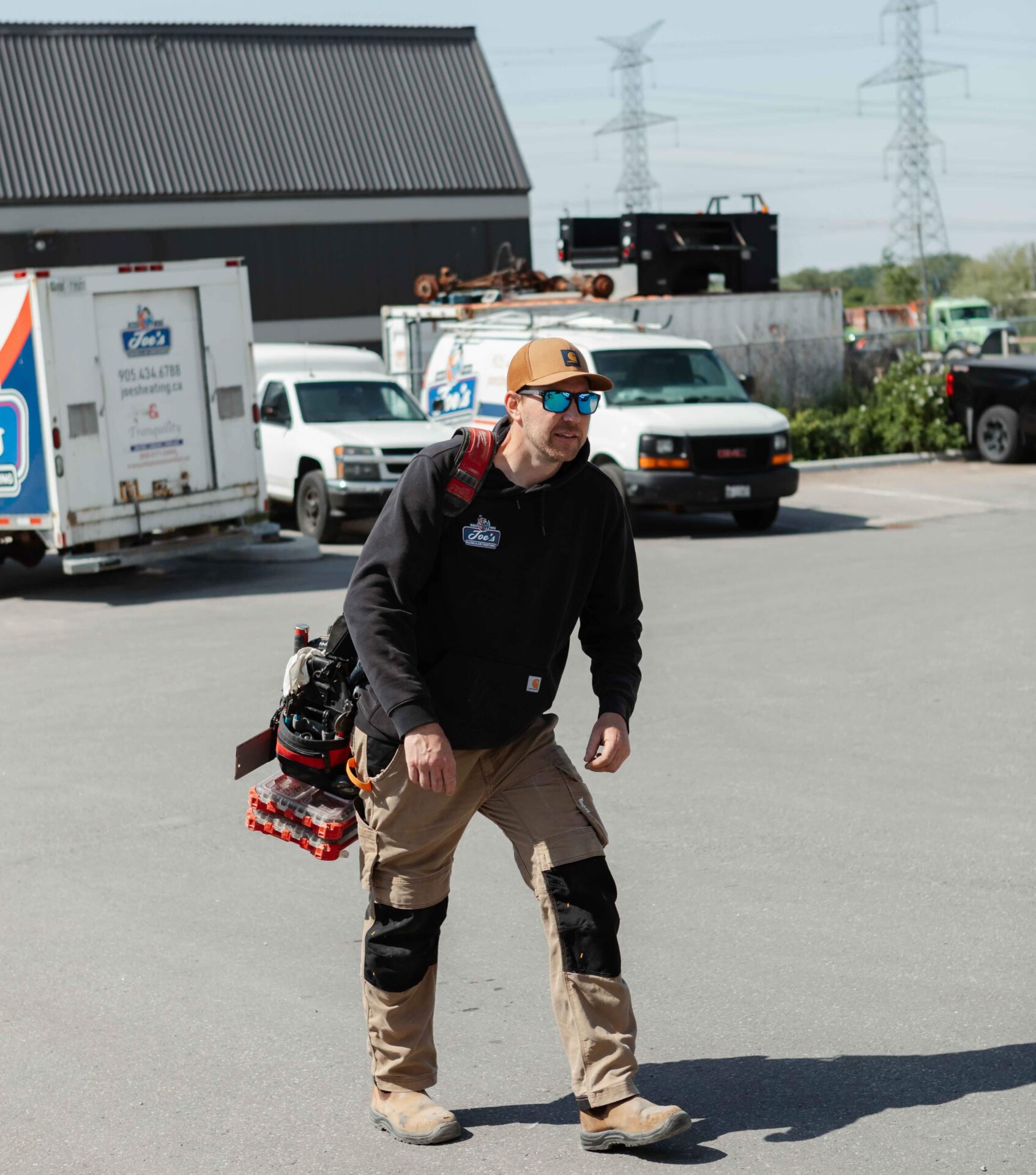 Joe's Heating technician on the go